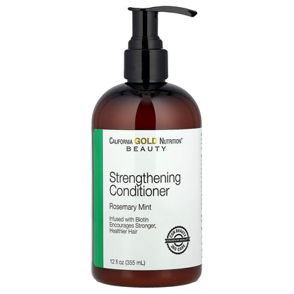 California Gold Nutrition, Strengthening Conditioner, Biotin, Rosemary Mint, 12 fl oz (355 ml)
